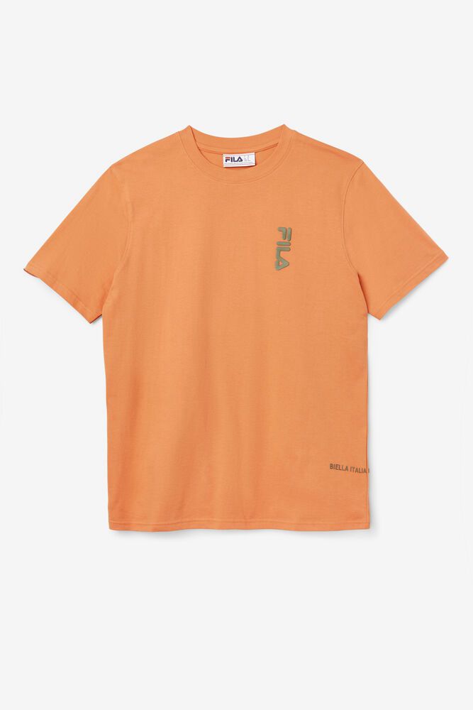 Fila T-Shirt Mens Orange - Deckhand - Philippines 5914637-BQ